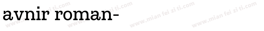 avnir roman字体转换